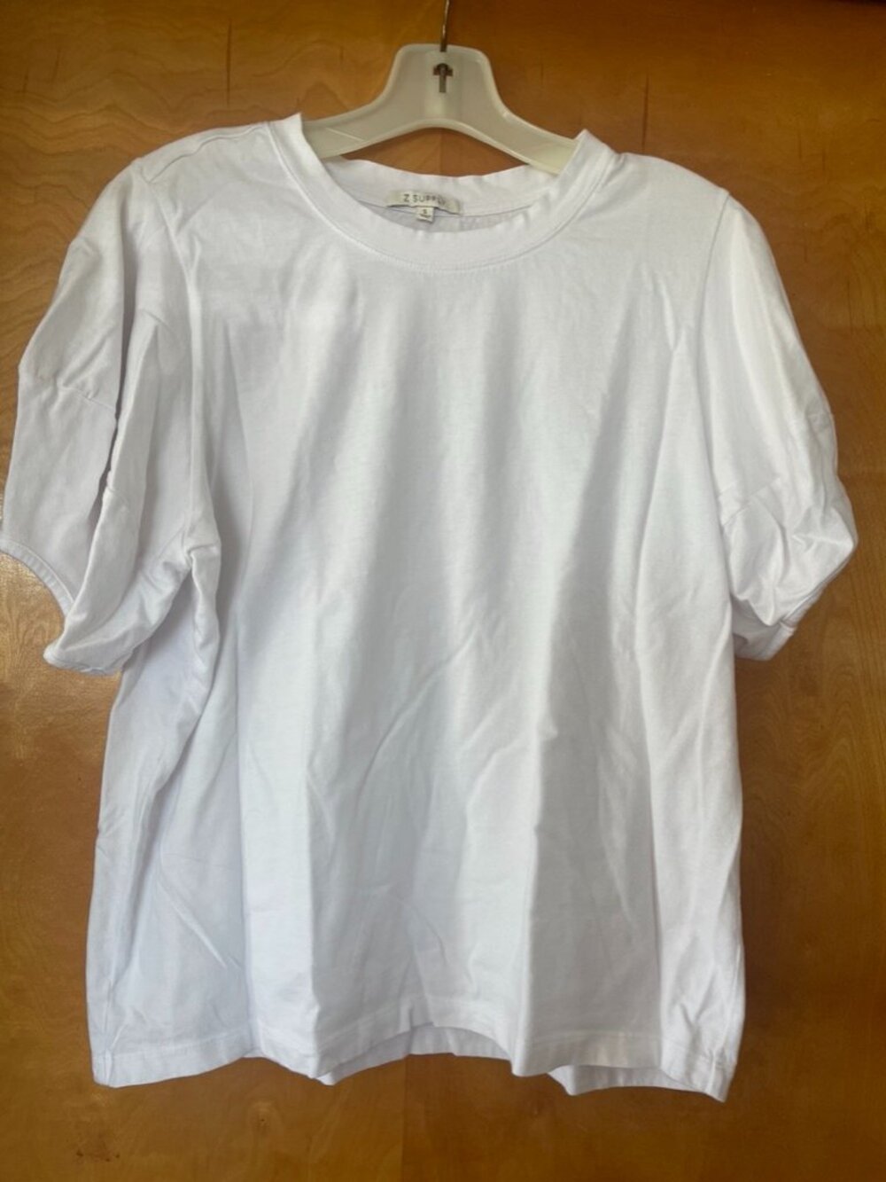 Z Supply white cotton, puff sleeve t-shirt